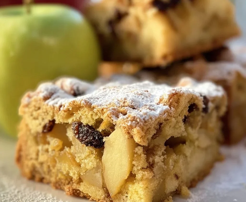 Delizioso strudel di mele con pasta frolla appena sfornato