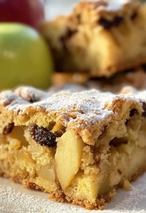 Delizioso strudel di mele con pasta frolla appena sfornato