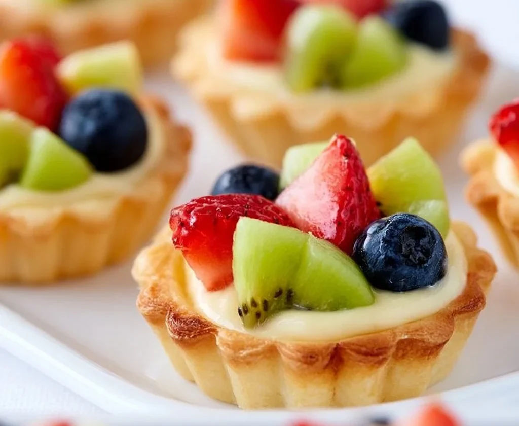 Tartellette alla frutta colorate e deliziose, dessert perfetto per ogni occasione.