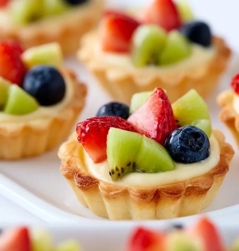 Tartellette alla frutta colorate e deliziose, dessert perfetto per ogni occasione.