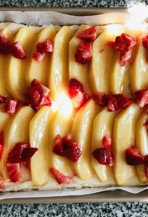 Torta di Mele e Fragole decorata, dolce tradizionale italiano