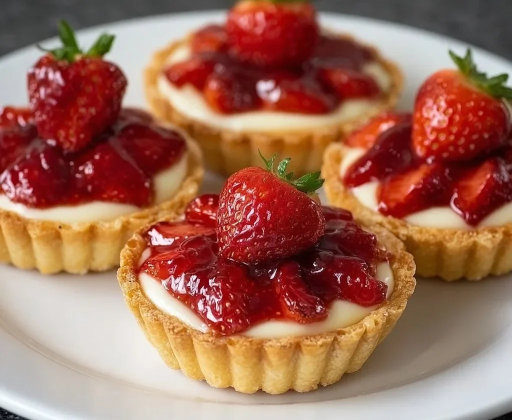 Tortinha de Morango Deliziosa decorata con fragole fresche