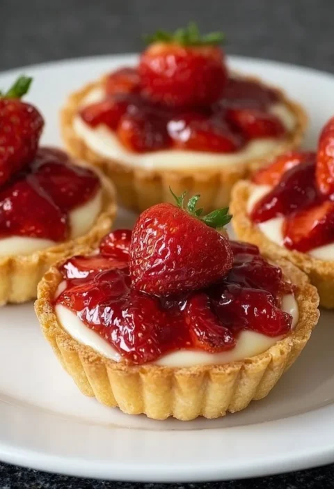 Tortinha de Morango Deliziosa decorata con fragole fresche