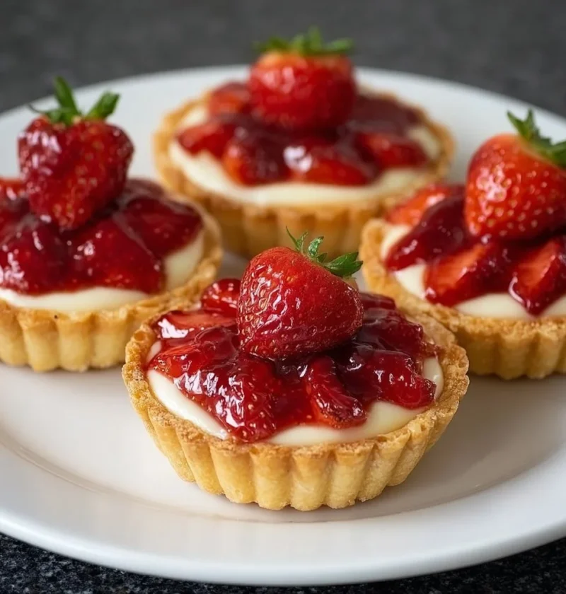 Tortinha de Morango Deliziosa decorata con fragole fresche