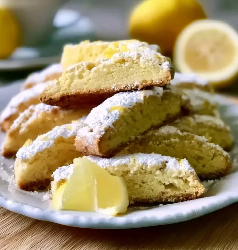 Biscotti al Limone freschi e croccanti su un piatto