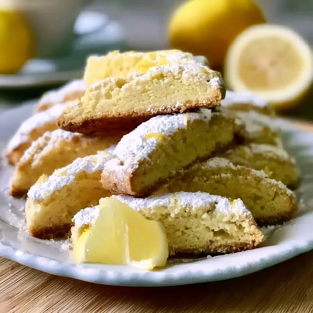 Biscotti al Limone freschi e croccanti su un piatto