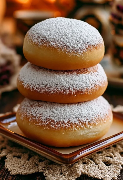 Bomboloni al forno freschi e soffici, pronti da gustare.