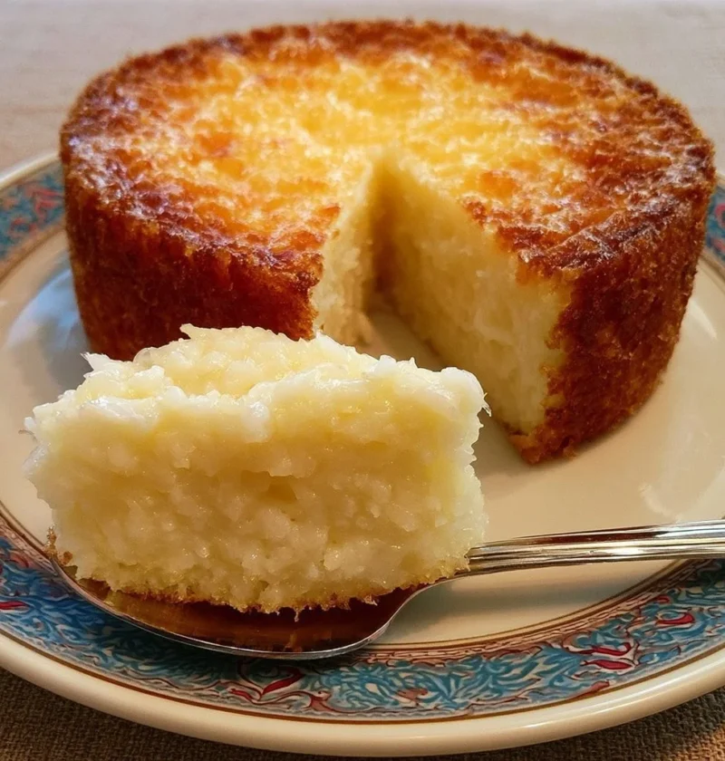 Budini di riso cremosi su un piatto elegante con decorazioni