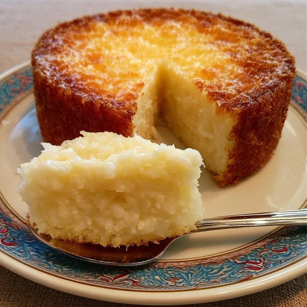 Budini di riso cremosi su un piatto elegante con decorazioni