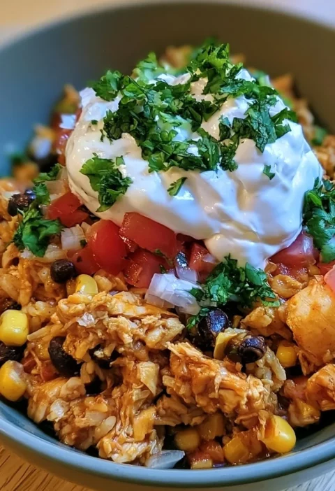 Casseruola di burrito di pollo deliziosa e facile da preparare