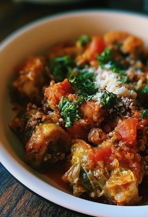 Casseruola di Involtini di Cavolo preparata in Crockpot
