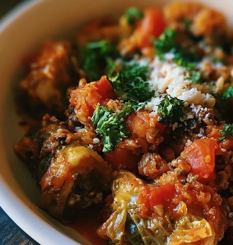 Casseruola di Involtini di Cavolo preparata in Crockpot