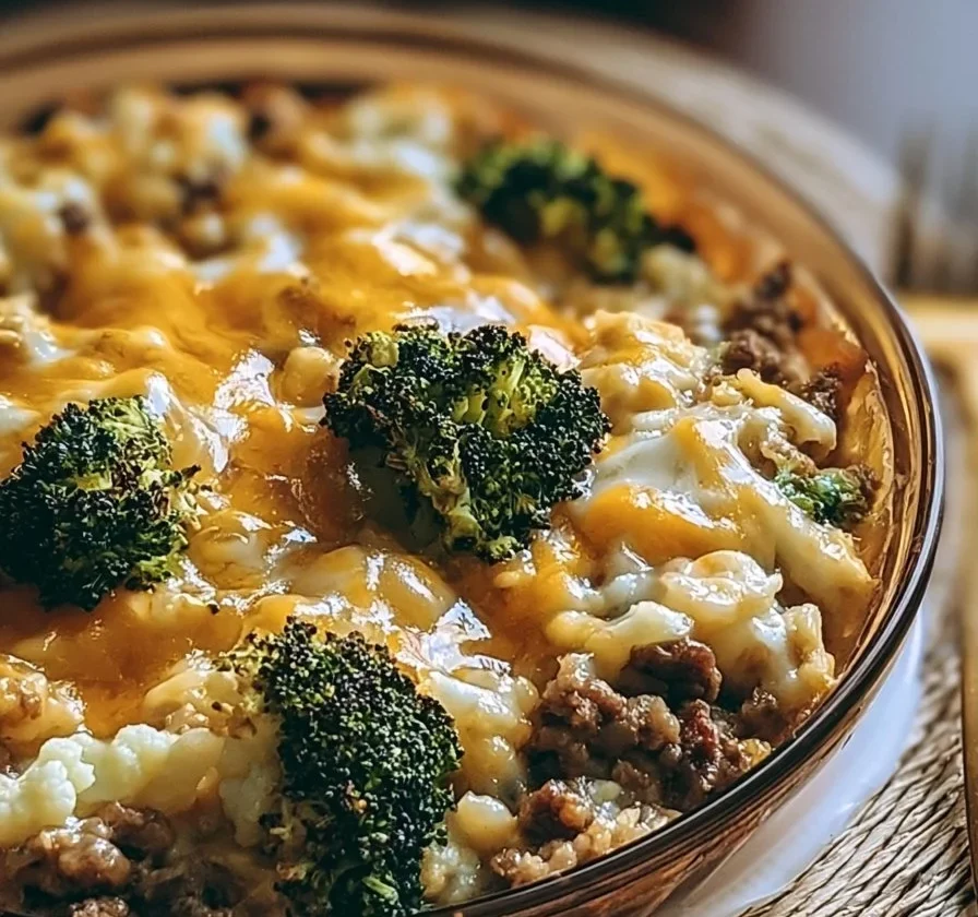 Casseruola di manzo macinato e broccoli, un piatto gustoso e nutriente.