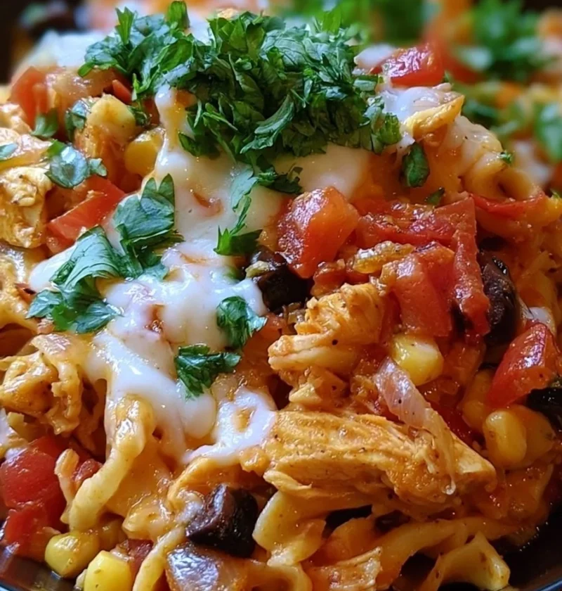 Casseruola di pollo fajita con verdure colorate e spezie aromatiche