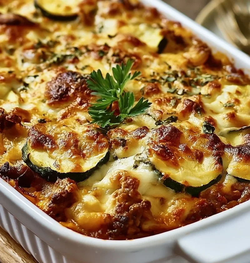 Casseruola di Zucchine con Carne Macinata, un delizioso piatto italiano.
