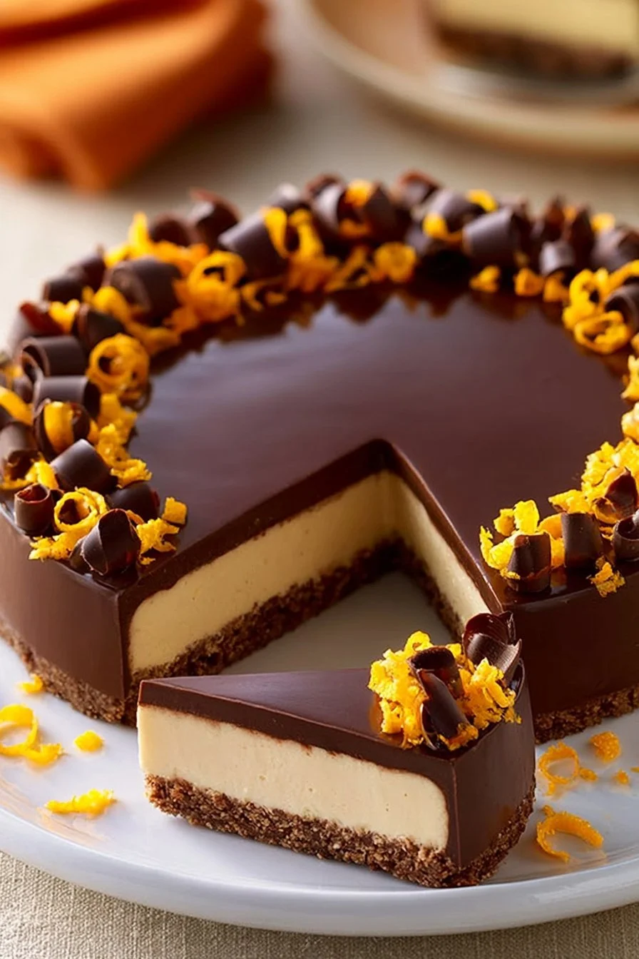 Cheesecake arancia e cioccolato