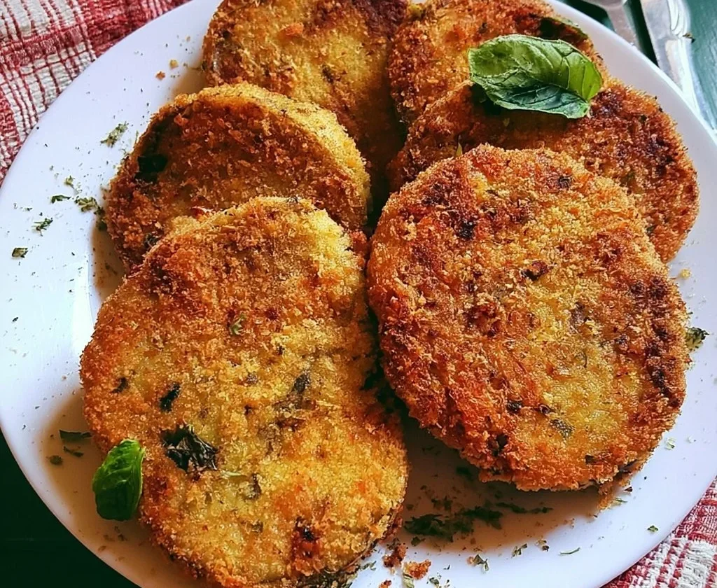 Cotolette di melanzane croccanti e dorate, pronte da gustare