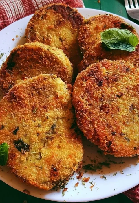 Cotolette di melanzane croccanti e dorate, pronte da gustare