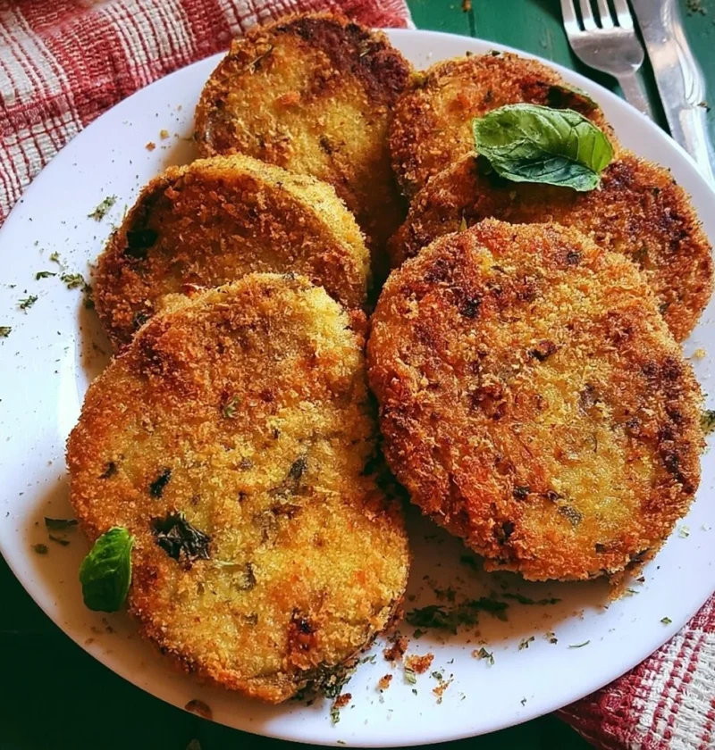 Cotolette di melanzane croccanti e dorate, pronte da gustare