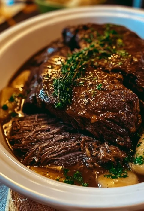 Ricetta di Arrosto Mississippi cucinato lentamente per un sapore ricco.