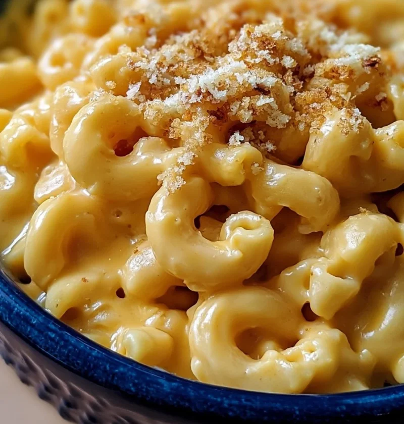 Mac e formaggio cremoso cucinato nella pentola a cottura lenta