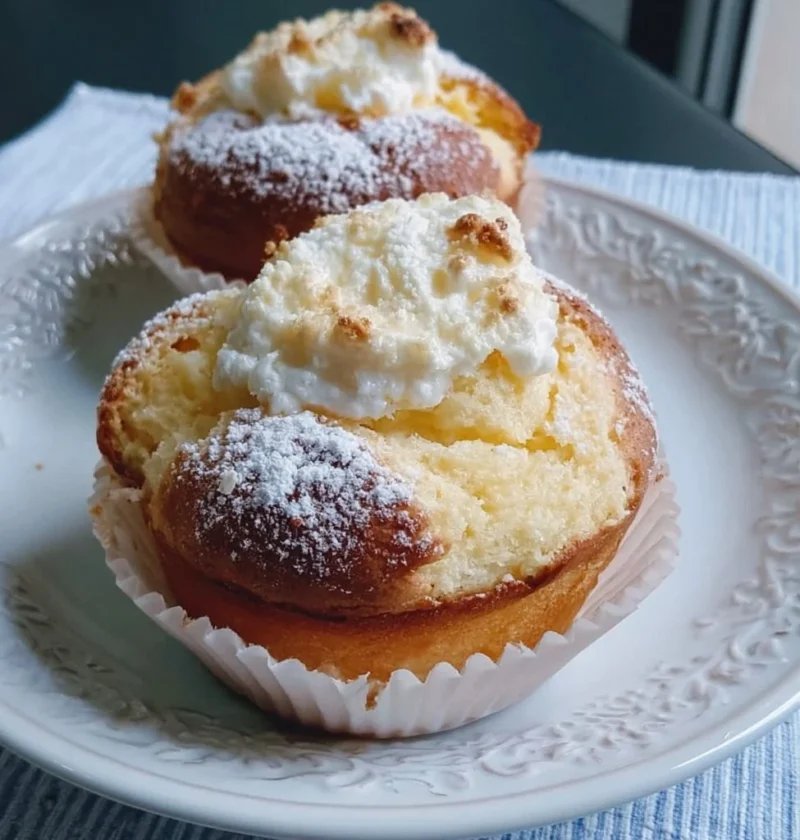 Muffin con ricotta freschi e soffici, perfetti per la colazione.