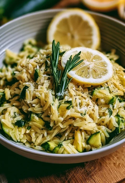 Orzo con Zucchini e Limone, piatto fresco e gustoso