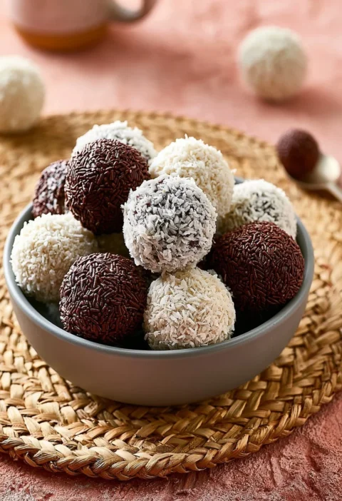 Palline di cocco e ricotta pronte da gustare, dolcetti facili e golosi.