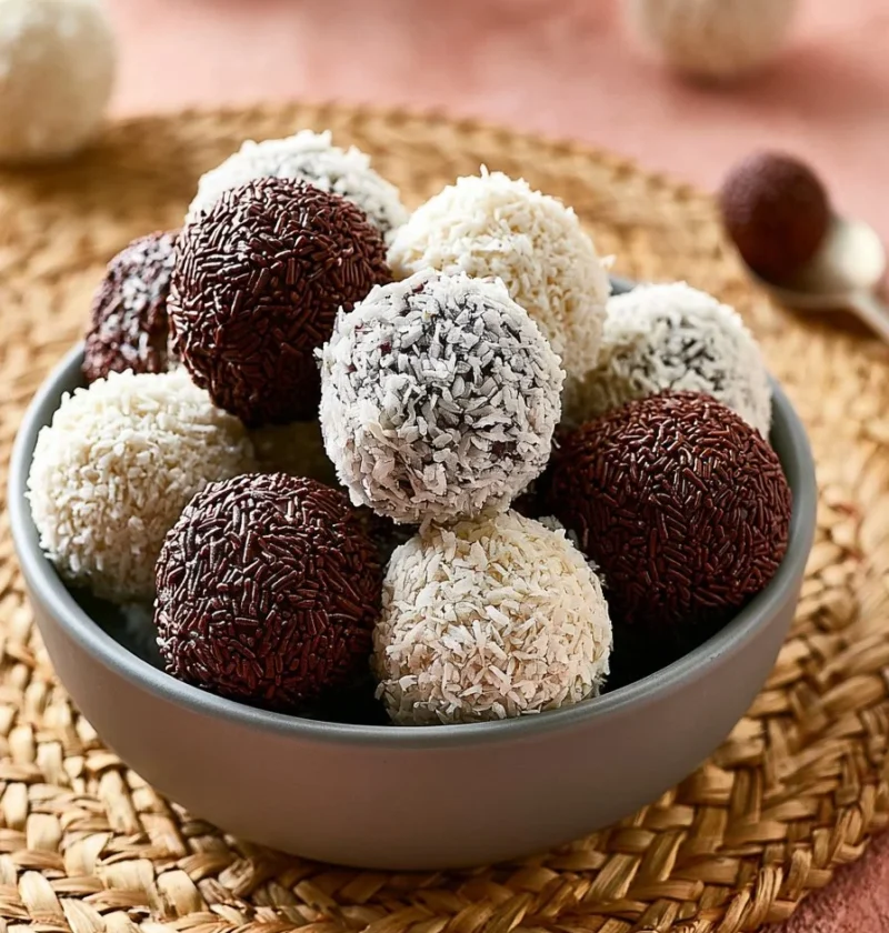 Palline di cocco e ricotta pronte da gustare, dolcetti facili e golosi.