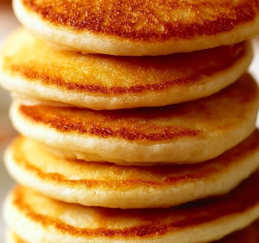 Pancake allo Yogurt e Mela serviti su un piatto, decorati con frutta fresca