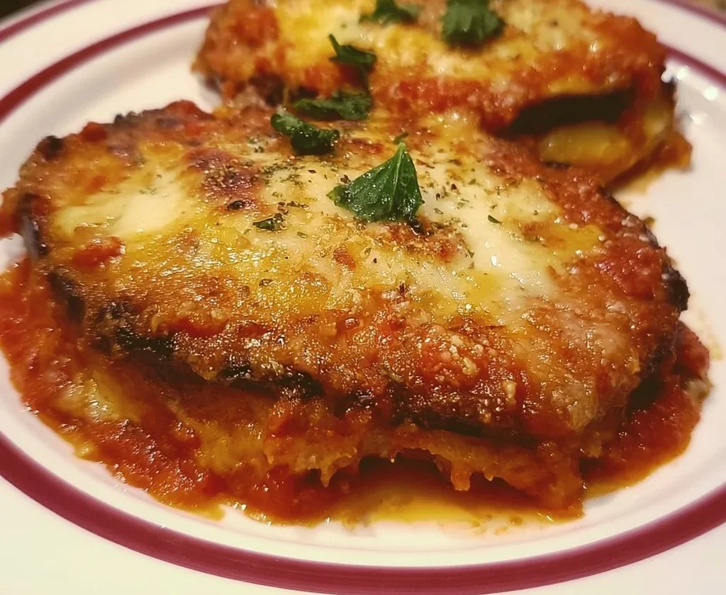 Deliziosa Parmigiana di Melanzane pronta da servire, un classico piatto italiano.