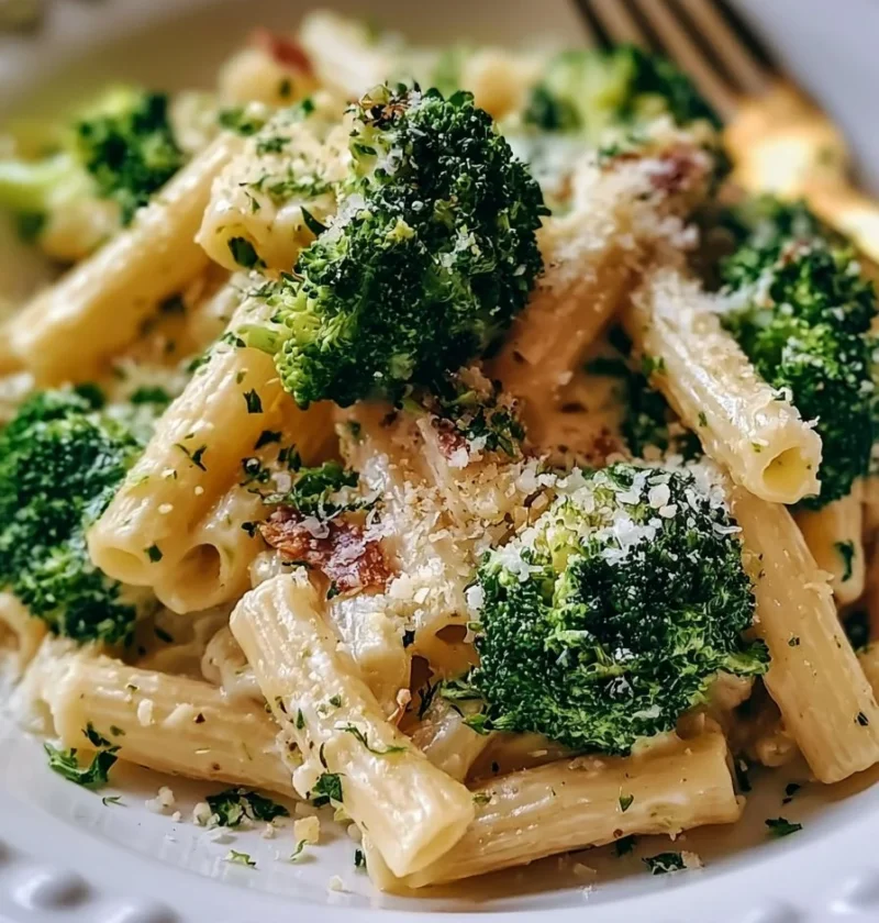 Pasta Cremosa con Broccoli pronta per essere servita
