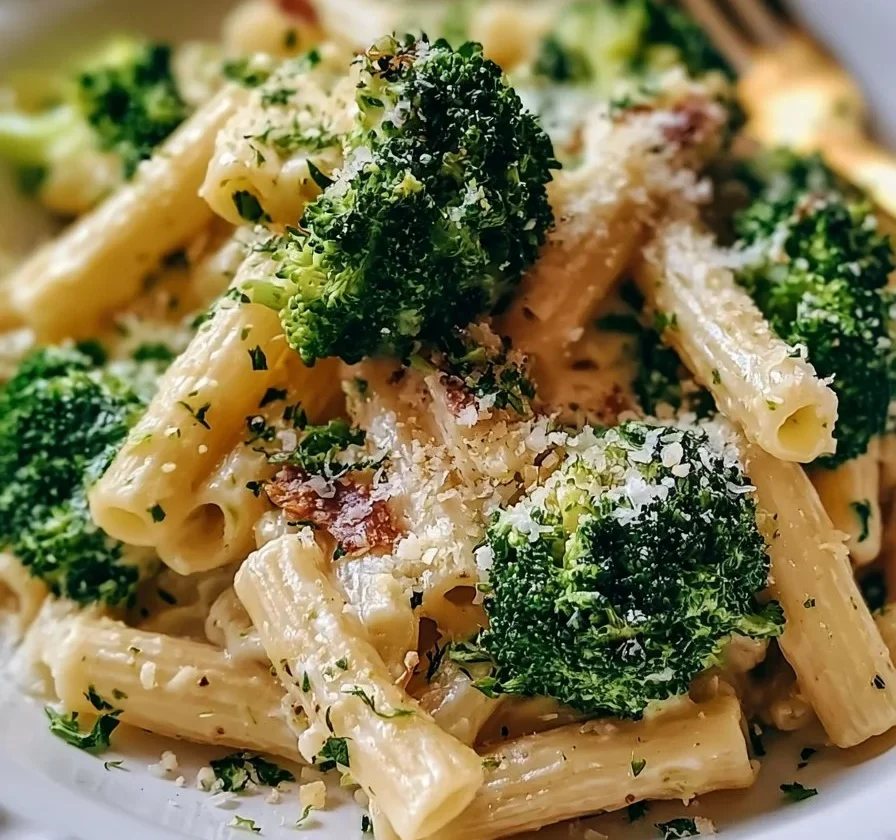 Pasta Cremosa con Broccoli pronta per essere servita