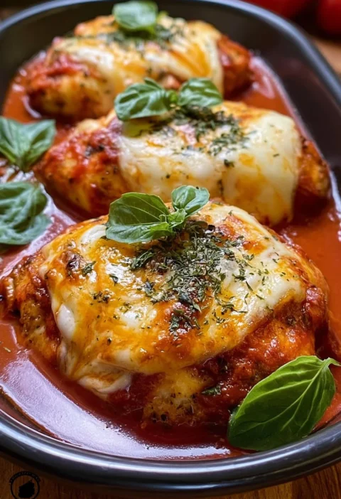 Pollo al Forno con Mozzarella croccante e saporita