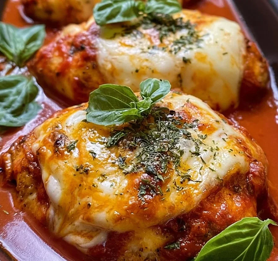 Pollo al Forno con Mozzarella croccante e saporita