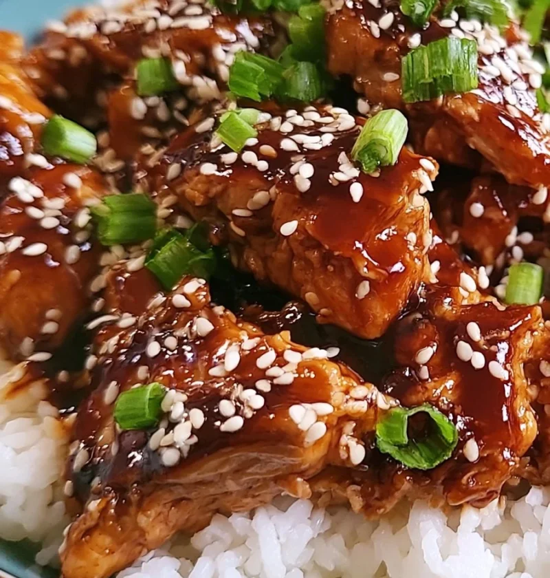 Pollo al sesamo cucinato in slow cooker con ingredienti freschi