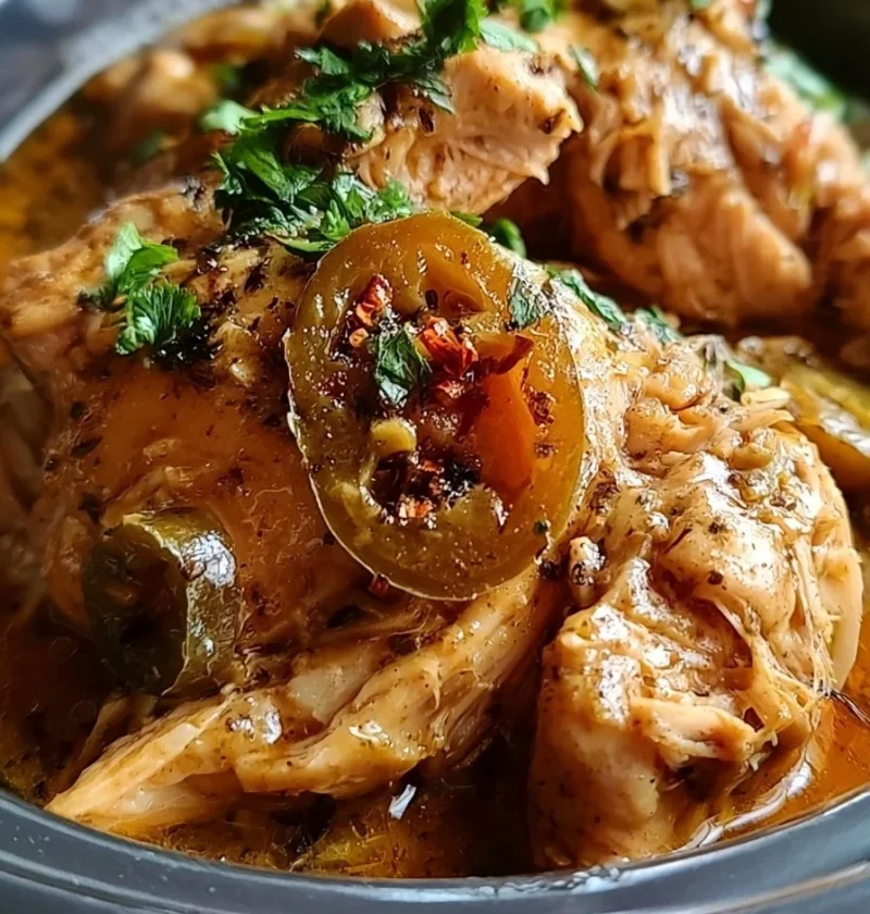 Pollo Mississippi cucinato in pentola a pressione con spezie e verdure