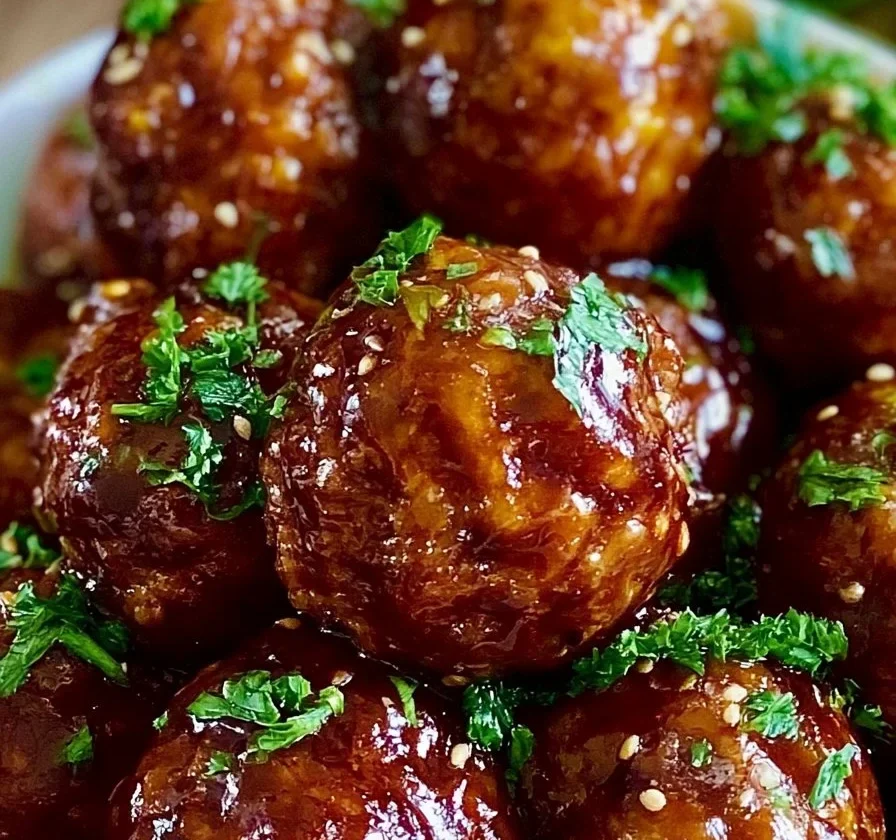 Polpette al BBQ con miele cucinate in Crockpot