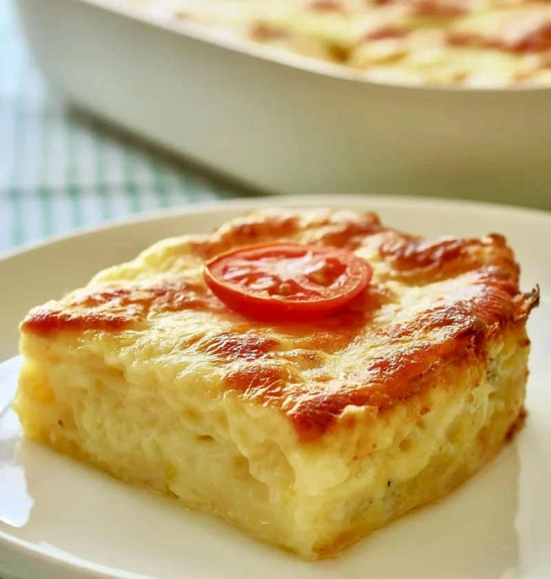 Riso al forno con zucchine, pancetta e scamorza perfettamente gratinato