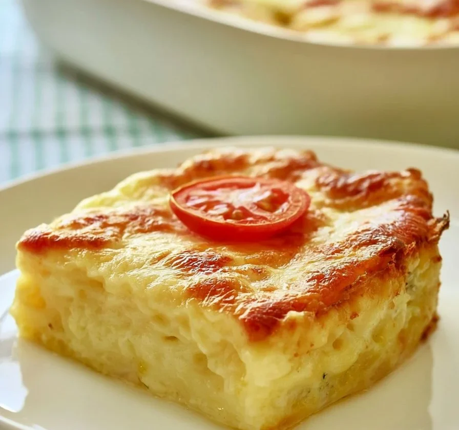 Riso al forno con zucchine, pancetta e scamorza perfettamente gratinato