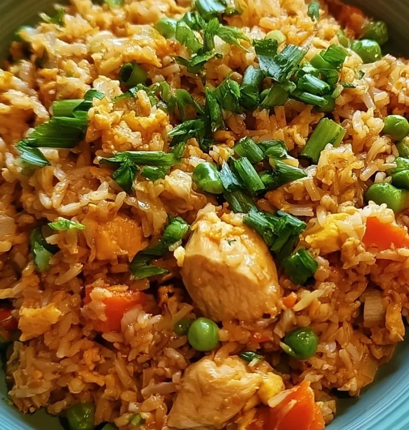 Riso Fritto con Pollo cucinato in Crockpot