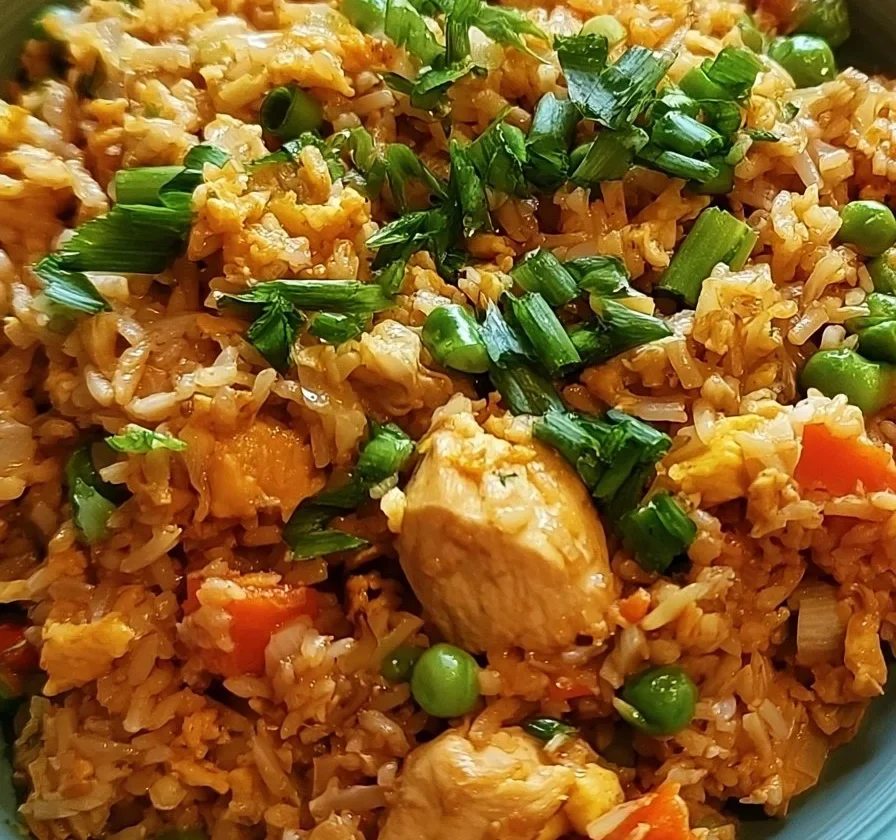 Riso Fritto con Pollo cucinato in Crockpot