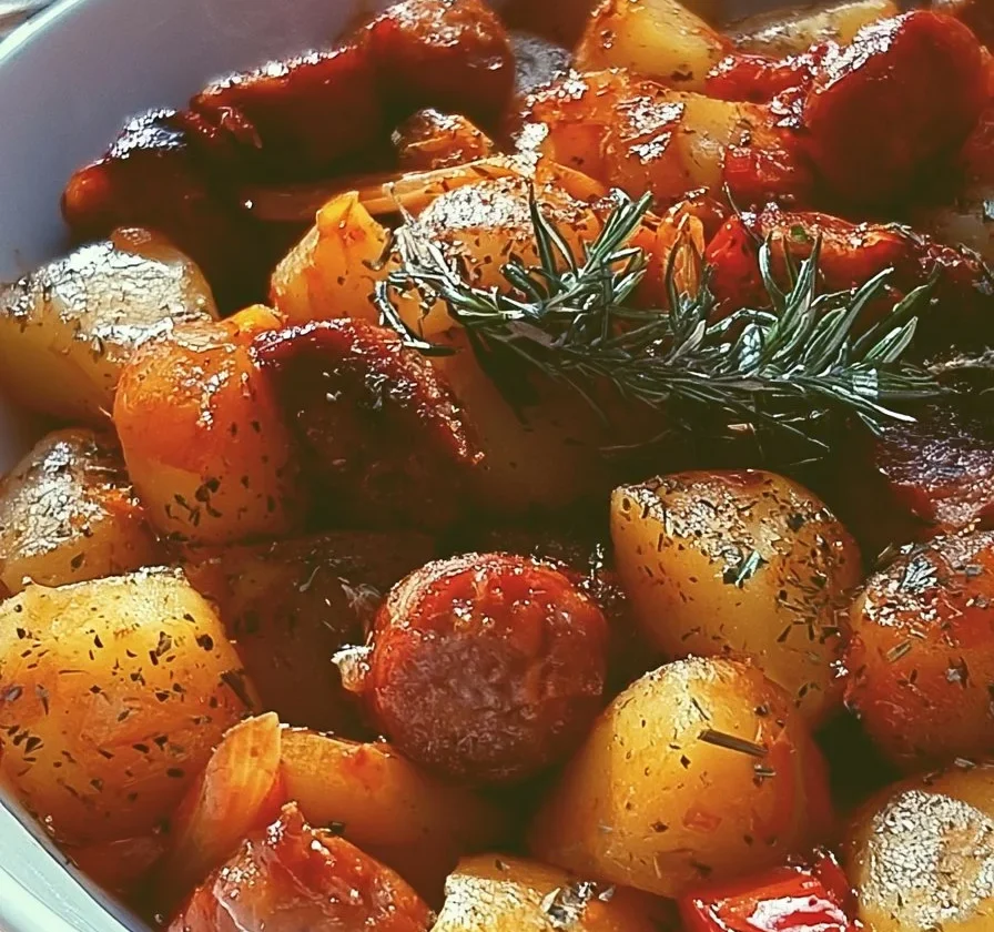 Salsiccia e patate in padella: piatto gustoso e facile da preparare.