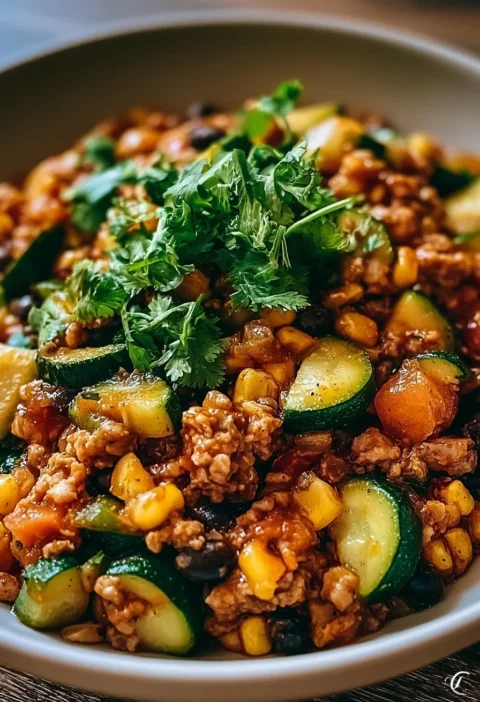 Skillet di zucchine al taco - ricetta fresca e gustosa