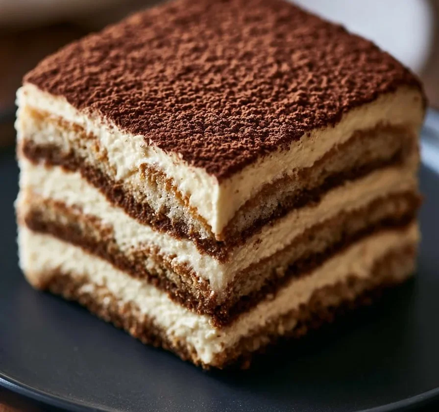 Tiramisù tradizionale italiano con caffè e mascarpone