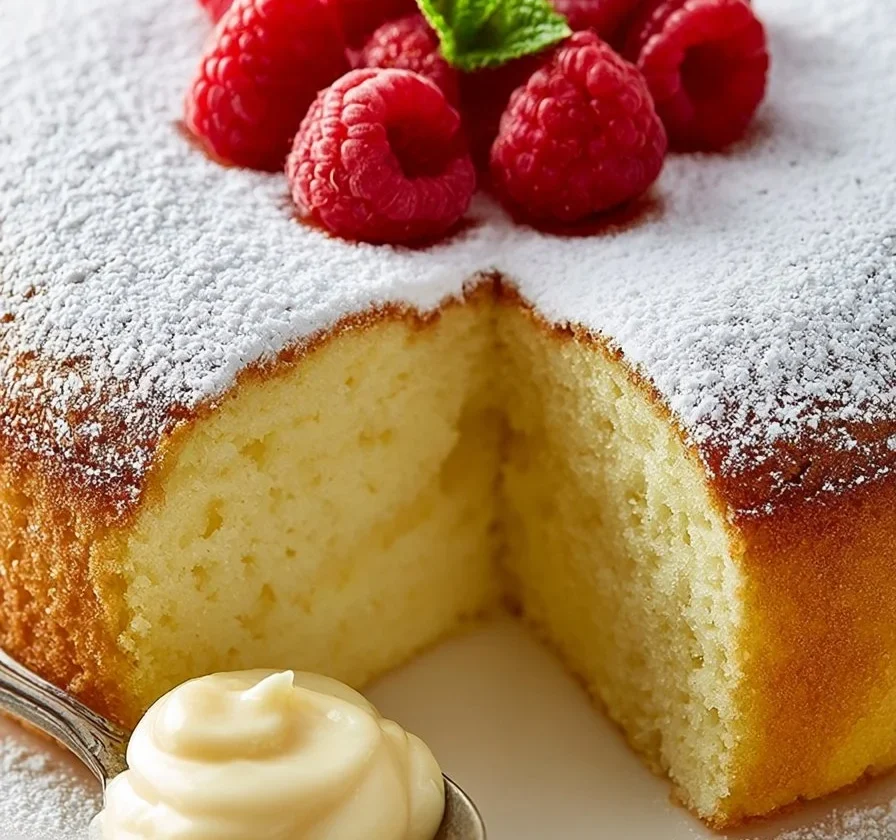 Deliziosa torta allo yogurt decorata con frutta fresca e panna
