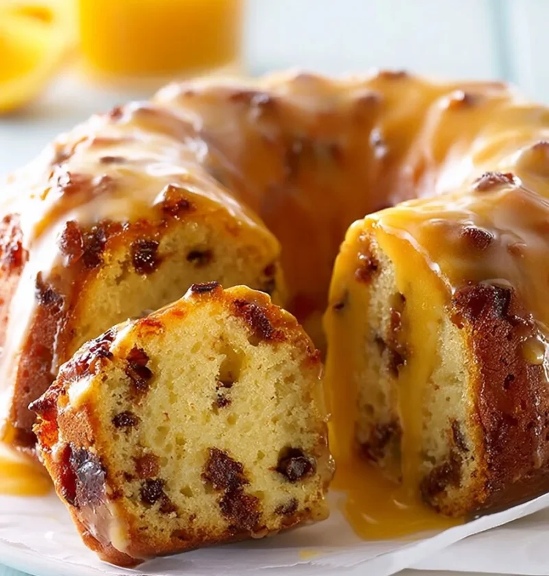 Fetta di torta arancia e cioccolato su un piatto
