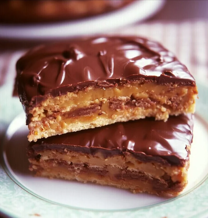 Una fetta di Torta Daim con cioccolato e caramello