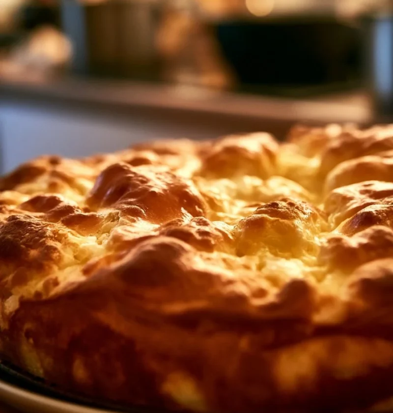 Fetta di Torta di Mele e Mascarpone su un piatto bianco