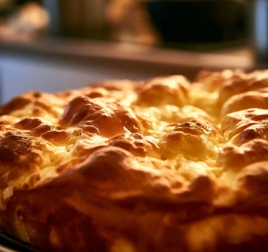 Fetta di Torta di Mele e Mascarpone su un piatto bianco